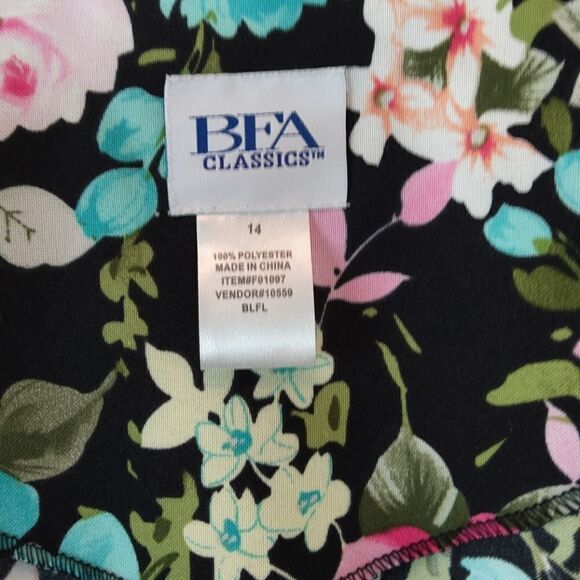 BFA Classics black floral unlined Blazer - Picture 11 of 11